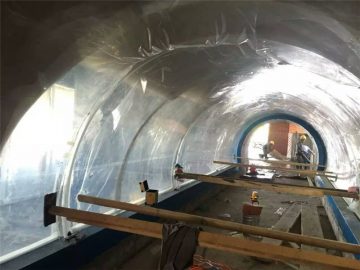 Tilpasset stort akvariumplastik tunnel akryl projekt