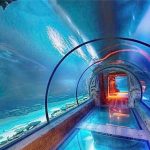 Moderne design akryl akvarium lang tunnel